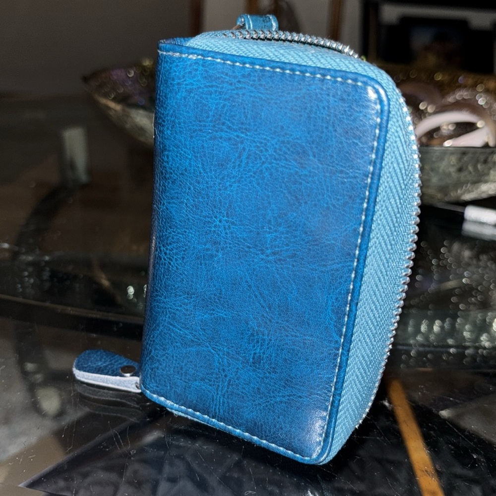 Leather Key Case Wallet Zipper Car Key Holder Wallet - Picture 4 of 9